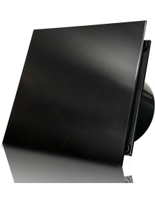 Wentylator VERONI Glass 100 WCH TIMER + HIGROSTAT czarny z przepustnicą