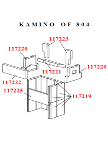 Płyta cegła szamotowa 345x160 mm 117225 KAMINO