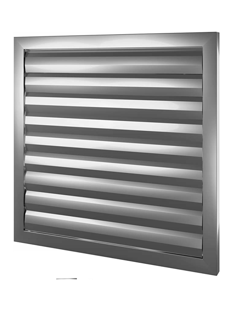 Kratka aluminiowa z żaluzją RKŻ 400 wyrzutnia wym. zewn. 520x520mm