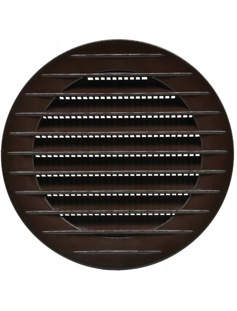 Kratka okrągła fi 125 mm brązowa plastikowa