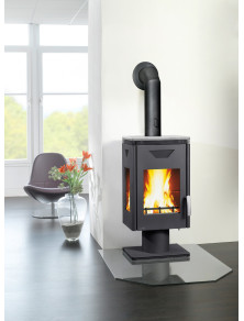 Kominek 8 kW piec trzyszybowy na drewno TRION koza na nodze