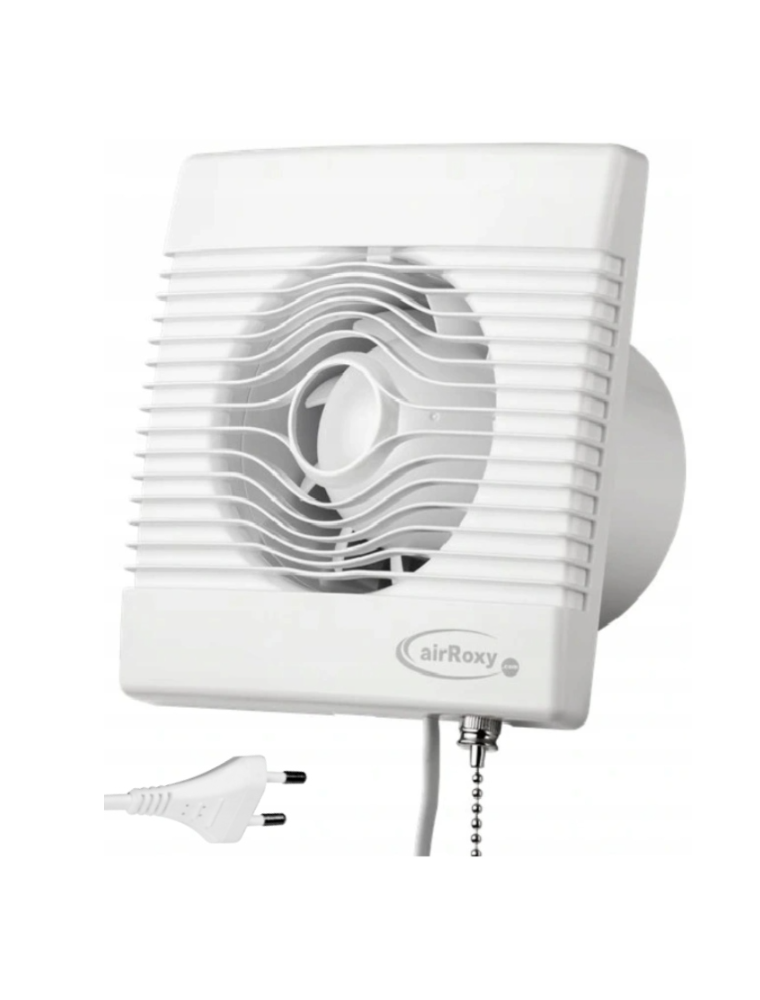 Wentylator łazienkowy fi 150 mm sznurek łańcuszek + wtyczka 01-022  /WP/