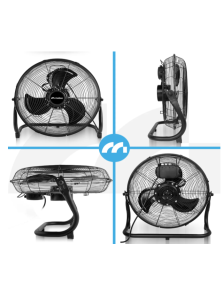 Wentylator podłogowy CYRKULATOR metalowy 150Wt CZARNY