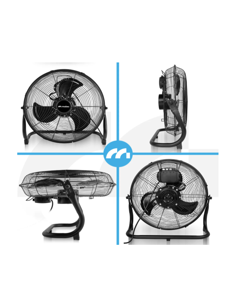 Wentylator podłogowy CYRKULATOR metalowy 150Wt CZARNY