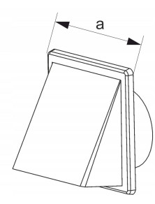 Kratka z daszkiem KRD kołnierz fi 125 biała czerpnia wyrzutnia