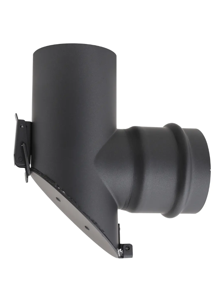 Trójnik z klapą TRZ fi 80 mm spęczany Pellet WC-TRZ080/90-CZ1,2SP