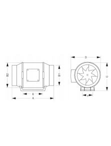 01-312 Wentylator kanałowy aRil 125 mm ECO airRoxy