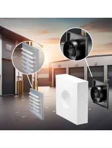 Kratka aluminiowa z żaluzją RKŻ 200 wyrzutnia wym. zewn. 300x300mm