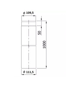 Rura spalinowa CZ6 RP 110 dł.1000 mm CZ6 grafit