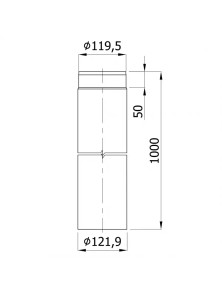 Rura spalinowa CZ6 RP 120 dł.1000 mm CZ6 grafit