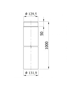 Rura spalinowa CZ6 RP 130 dł.1000 mm CZ6 grafit