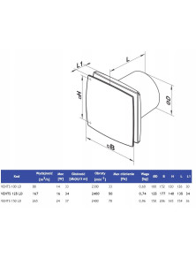 D100LDAOH Wentylator 100 WCH TIMER + HIGFROSTAT aluminium szczotkowane