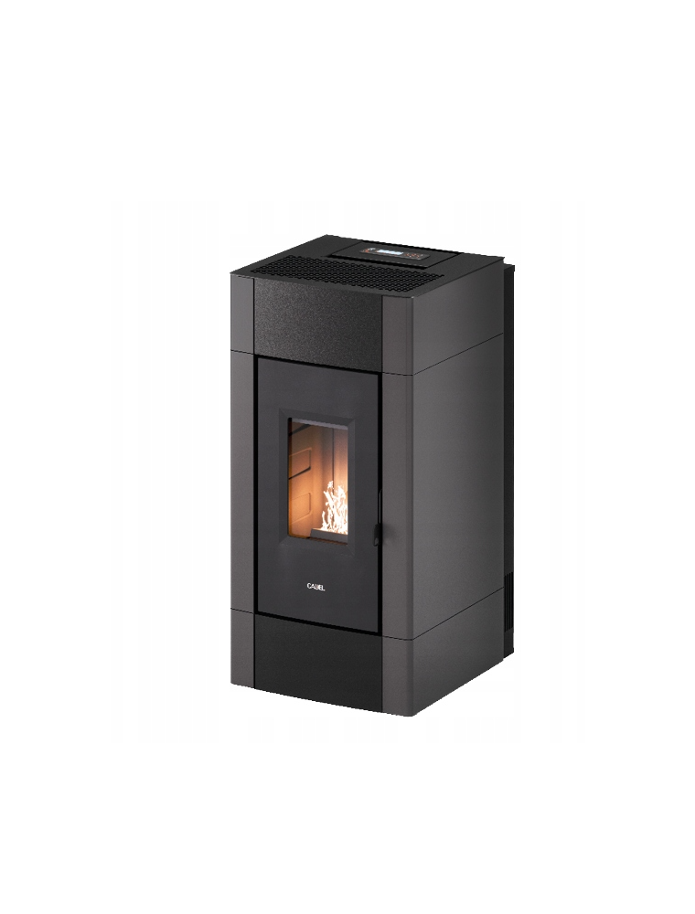 Piec kominek na pellet CRISTAL PLUS 9 kW Z DGP antracyt / grafit CADEL