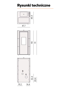 Piec kominek na pellet CRISTAL 7 kW bordowy CADEL