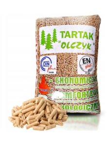 Pellet sosnowy 6 mm OLCZYK 1worek - 15 kg DINplus ENplus A1