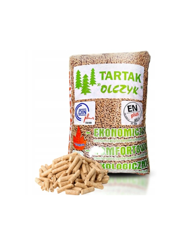 Pellet sosnowy 6 mm OLCZYK 1worek - 15 kg DINplus ENplus A1