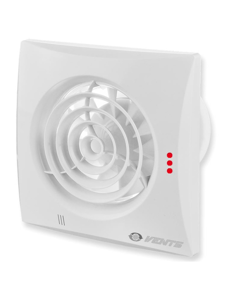 D125QWC Wentylator fi 125 mm /WC/ TIMER cichy, biały, łożyska kulowe, zawór zwrotny VENTS