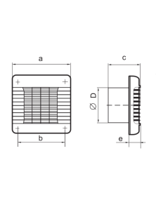 100MATHL Wentylator fi 100 mm Automatyczna ŻALUZJA, TIMER, HIGROSTAT AŻWCH