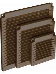 Kratka wentylacyjna 35x35 cm płaska plastik 350x350 mm BRĄZOWA