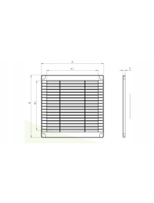 Kratka wentylacyjna 35x35 cm płaska plastik 350x350 mm BRĄZOWA
