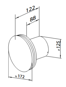 D125AUROWCL Wentylator AURO fi 125 mm WC TIMER biały okrągły Vents