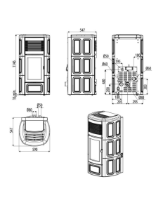 Piec kominek na pellet MCZ Suite Comfort Air 12 M3 KAFLE