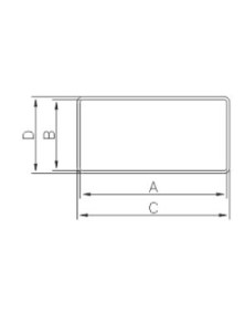 Kanał wentylacyjny płaski D/P 110x55 dł. 1 m